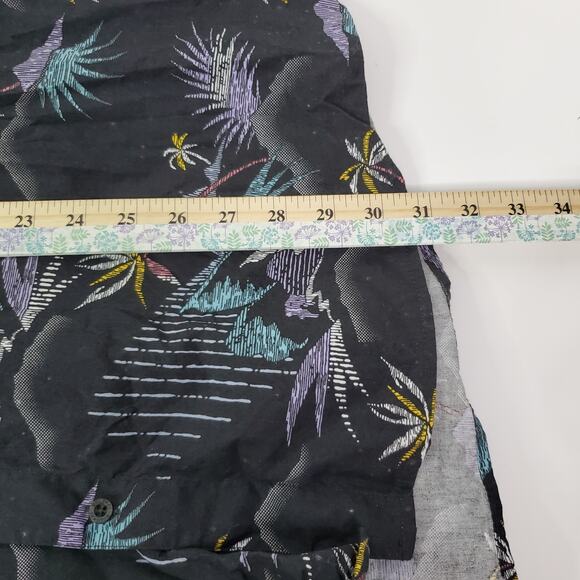 Molokai Surf Co Shirt Adult XXL Black Floral Print Mens Short Sleeve Hawaiian - Picture 6 of 6